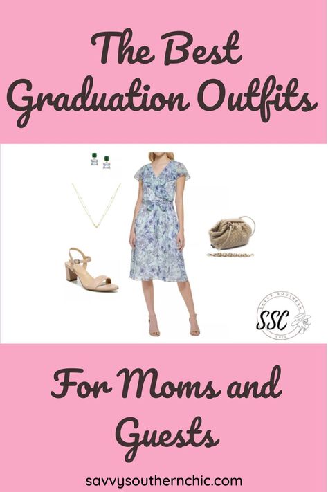 Stressing over what to wear to graduation shouldn’t cloud the occasion, so read on for the best graduation outfits for mom. Learn how to dress for the milestone event and the best outfits to wear as a graduation guest. Ideas for what to wear to graduation include classy and stylish outfits. Mothers Graduation Outfit Classy, Sister Graduation Outfit, What Do You Wear To A Graduation, Outdoor Graduation Outfit Guest, Graduation Party Outfits For Women, Grad Guest Outfit Ideas, Graduation Wear Outfit Ideas, Moms Graduation Outfit Ideas, What To Wear To A Graduation As A Mom