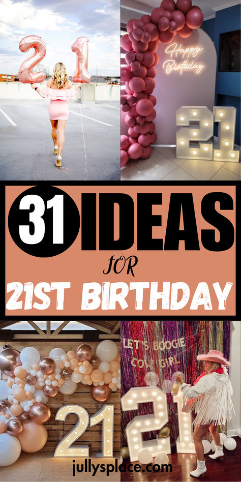 Birthday Ideas Decor For 21st Birthday Party, Easy 21st Birthday Decorations, Spring 21st Birthday Party, 21st Birthday At Home Ideas, Ideas For A 21st Birthday Party, Birthday Decorations Classy, Best 21st Birthday Ideas, 21 Birthday Party Ideas Decoration, 21st Birthday Decorating Ideas