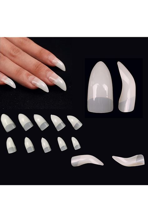 NOVO OVO 500 pcs Natural Hawk Curved Raptor Eagle Claw Extra Super Extreme Deep Curve Half Cover Stiletto False Nail Extension Tips Acrylic Nail 10 Sizes Bag Packaging Halloween Art Salon Raptor Nails, Nails Boho, Eagle Claw, False Nail, Nail Extensions, Bag Packaging, Halloween Art, Fashion Nails, Acrylic Nails