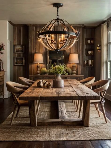 20 Chic Dinning Room Ideas To Copy - whatdosquirreleat.com Rustic Chic Dining Room, Montana Cabin, Cottage Dining Rooms, Chic Dining Room, Dining Room Cozy, Dining Room Remodel, Mexican Home Decor, Mexican Home, Florida Style