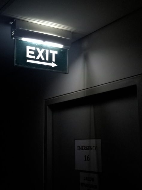 Exit Door / Aesthetic Exit Door Aesthetic, Closed Door Aesthetic, Exit Sign Aesthetic, Exit Picture, Processing Feelings, Generation Loss, Door Aesthetic, Cinematography Photography, Story Background