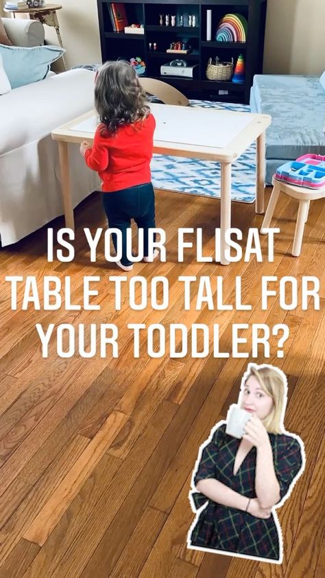 _home.made.happy_ on Instagram: IKEA Flisat Toddler Hack Are you like me and rushed to buy a Flisat table only to realize your walking toddler can’t reach? This is by far… Flisat Table Hack, Flisat Ikea, Flisat Table, Ikea Flisat, Toddler Hacks, Ikea Hack, Walking, Canning, On Instagram