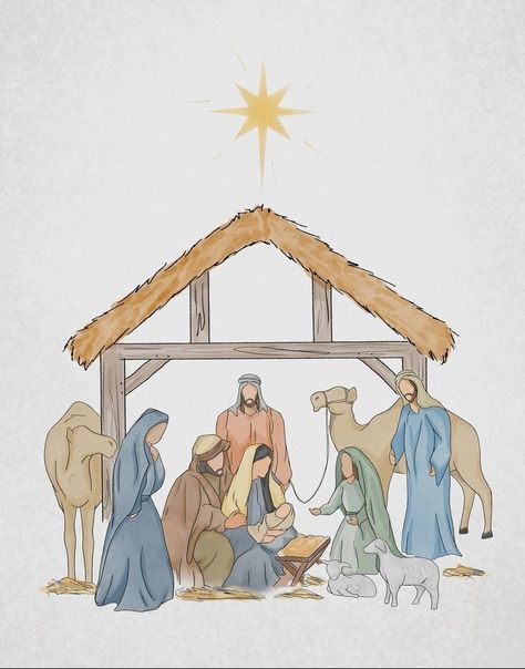 Christmas Jesus Pictures, Baby Jesus Watercolor, Jesus Watercolor Painting, Christian Christmas Art, Manger Scenes Nativity, Jesus Christ Drawing, Colorful Christmas Decor, Jesus Watercolor, Painting Christian