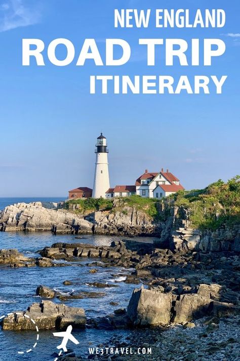 New England road trip itinerary -- how do you squeeze all the New England states into one vacation? Find out how in this New England trip itinerary (plus tips on how to do it on a budget!) #newengland #roadtrip England Road Trip Itinerary, Aesthetic English, England Road Trip, Maine Road Trip, Countryside Kitchen, Disney Worlds, England Travel Guide, England Aesthetic, New England Road Trip