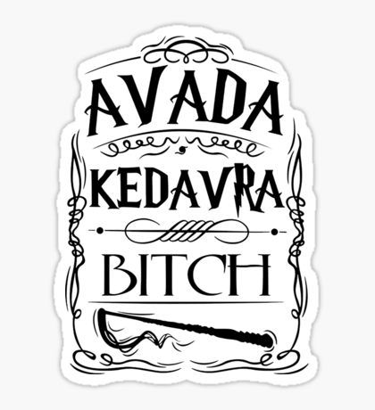 Avada Kedavra Bitch  Sticker Harry Potter Witch, Harry Potter Wallpaper Phone, Citate Harry Potter, Art Harry Potter, Glume Harry Potter, Buku Harry Potter, Images Harry Potter, Harry Potter Tumblr, Harry Potter Drawings