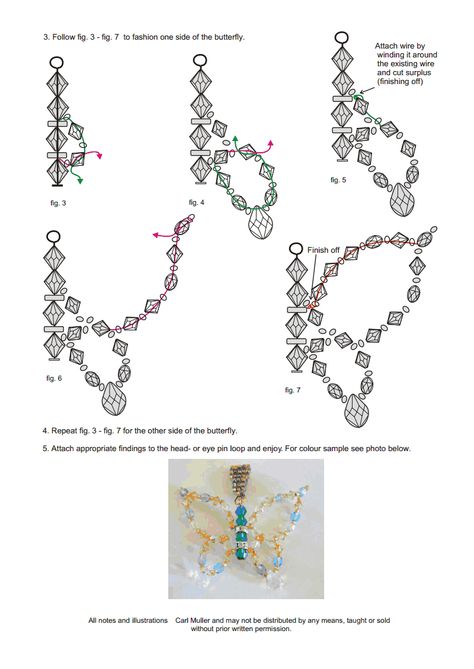 Butterfly Pendant for blog.pdf Beaded Jewelry Butterfly, How To Make Butterfly With Beads, Butterfly Necklace Diy, Butterfly Bead Necklace, Bead Butterfly Patterns, Butterfly Bead Pattern, Diy Beaded Butterfly, Beaded Butterfly Patterns, Beaded Butterfly Tutorial