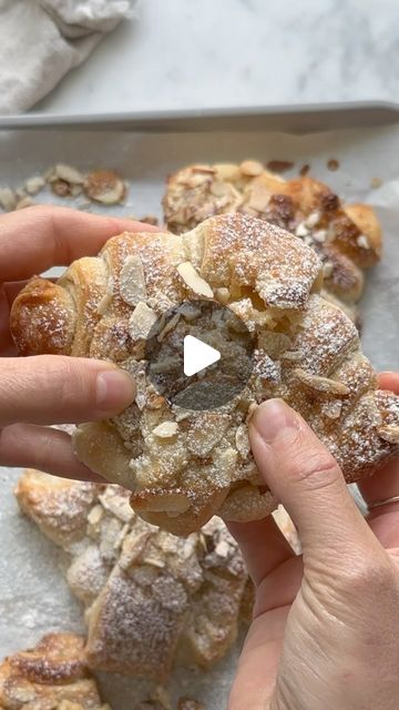 22K views · 4.1K likes | Britt Berlin on Instagram: "Homemade Vegan ALMOND CROISSANTS!! No eggs, dairy free, and made entirely from scratch- honestly, they taste like a bakery croissant, but better. These croissants are flaky, “buttery” with loads of layers and a gooey frangipane that oozes from the center- and no almond extract, just real almonds! 

COMMENT “almond croissant” and I’ll send you the full recipe. Or head to my site and search “croissant.” ENJOY! 🥐" Almond Croissant Recipe From Scratch, Britt Berlin, Bakery Croissant, Carrot Cake Recipe Homemade, Almond Croissants, Easter 2024, Croissant Recipe, Almond Croissant, Almond Extract