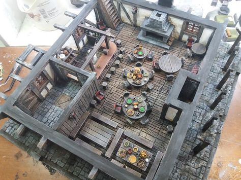 #dnd #fantasy #scratchbuild #terrain #scenery #tavern #miniature #wip #inn #mediaval #wargames #hirstart Terrain Building Dnd, D&d Diy Terrain, Dnd Foam Terrain, Dnd Model Scenery, Dnd Scenery Diy, Dnd Buildings Diy, D&d Terrain, Diy Dnd Terrain, Dnd Miniatures Diy