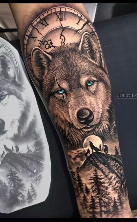 Tattoo Ideas Zodiac, Half Sleeve Tattoos Wolf, Creator Tattoo, Tattoo Ideas Skull, Simple Tato, Tattoo Designs Minimalist, Lobo Tattoo, Tato Paha, Tato Maori