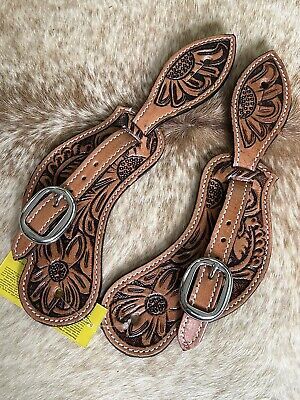 Adult Size Tooled Genuine Leather Western PAIR Spur Straps FREE Ship  | eBay Western Spurs Straps, Custom Leather Work, Spurs Western, Equestrian Riding Boots, Spur Straps, Equestrian Riding, Leather Work, Boot Accessories, I Appreciate You