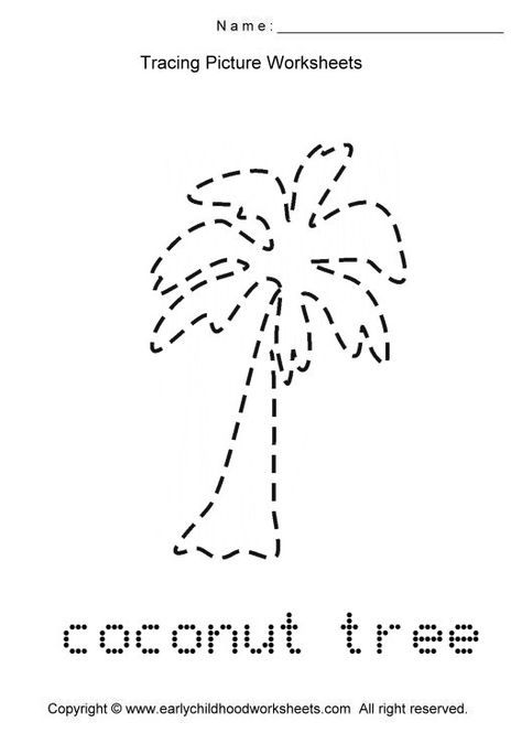 coconut-tree | Crafts and Worksheets for Preschool,Toddler and Kindergarten