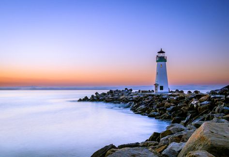 Sea, Sunrise, Lighthouse Ireland Facts, Lighthouse Painting, Image Nature, Sunset Wallpaper, Coastal Landscape, Light House, Ubud, Paint By Number, Miami Beach