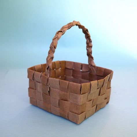 How to Make Baskets From Paper Grocery Bags | eHow Paper Basket Weaving, Paper Bag Flooring, Paper Bag Princess, Brown Paper Lunch Bags, Diy Paper Bag, How To Make A Paper Bag, Paper Grocery Bags, Paper Bag Album, Paper Bag Crafts