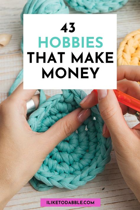 Do you have a passionate hobby that you want to use to make extra income each month? Then you need this ultimate money making hobbies guide that will give you resources and ideas on how you can leverage hobbies that make money. Read the blog post for more info and check out my website for more side hustle tips, making money online ideas, and recourses for starting a business. Savings Ideas Money, Small Diy Projects To Sell, Diy Crafts To Make Money, Things To Sell From Home, Make Money Work For You, Making Money On The Side, Hobbies You Need, Best Hobbies Ideas, Easy Extra Income