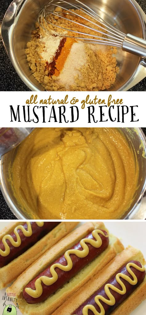 Easy Homemade Mustard Recipe (Gluten Free, Corn Free, Dairy Free, Paleo, Vegan) #glutenfree #paleo #lowsugar #condiments Homemade Mustard Recipe, Diy Sauces, Homemade Mustard, Candida Recipes, Mustard Recipe, Vegan Substitutes, Homemade Mixes, Homemade Condiments, Condiment Recipes