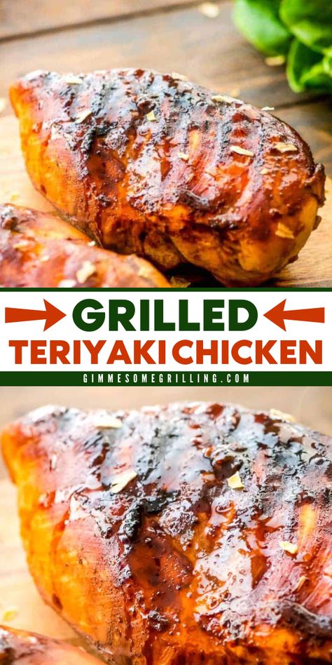 You will love this grilled teriyaki chicken recipe for your main course ideas! It is quick and easy to make. An easy homemade teriyaki marinade and perfect grilling can create this juicy and delicious chicken dish. Save this teriyaki chicken recipe for later! Grilled Chicken Teriyaki Recipe, Homemade Teriyaki Marinade, Main Course Ideas, Teriyaki Chicken Marinade, Tasty Grilled Chicken Recipes, Teriyaki Chicken Breast, Teriyaki Chicken Salad, Smoked Bacon Recipes, Smoked Chicken Recipes