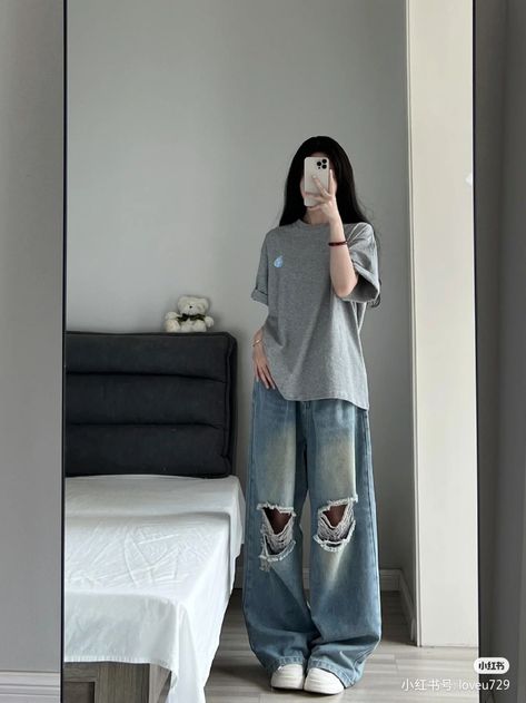 Mode Shoes, Korean Casual Outfits, Baggy Clothes, Everyday Fashion Outfits, Tomboy Outfits, Tomboy Style Outfits, Easy Trendy Outfits, Simple Trendy Outfits, Mode Inspo