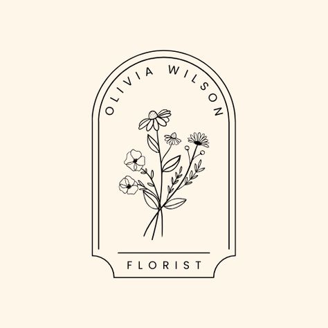 Logos, Florist Logo Ideas, Flower Logo Design Florists, Flower Logo Design Ideas, Florist Logo Branding, I Choose Happiness, Shipping Ideas, Modern Mystic, Motivation Art