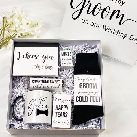 Wedding Gift Pack Grooms, Groom Gift From The Bride, Wedding Day Gift For Groom, Groom Survival Kits, Groom Crying, Bride On Wedding Day, Groom Gift Box, Groom Box, Grooms Gift