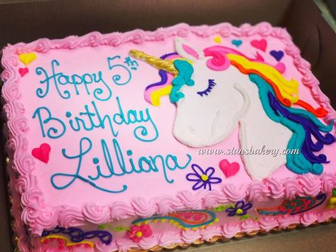 Unicorn Birthday Party Cake, Savory Cakes, Unicorn Birthday Party Decorations, Birthday Sheet Cakes, Unicorn Themed Birthday Party, 4th Birthday Cakes, Unicorn Birthday Cake, Purple Birthday, Occasion Cakes