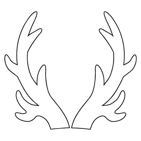 Antler Template Printable, Deer Antler Template Free Printable, How To Make Reindeer Antlers, Reindeer Antlers Template Free Printable, Reindeer Head Template, Reindeer Template Free Printable, Reindeer Antlers Template, Diy Reindeer Antlers, Reindeer Face Template