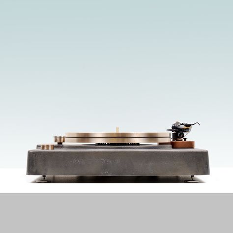 The Turntable's Cast Iron Plinth makes for great playback, due to its natural vibration-dampening qualities (photo by Todd Wright) Hifi Furniture, Music Tools, Vintage Turntable, Audiophile Turntable, Cassette Audio, Beautiful Objects, Record Players, High Fidelity, Hifi Audio