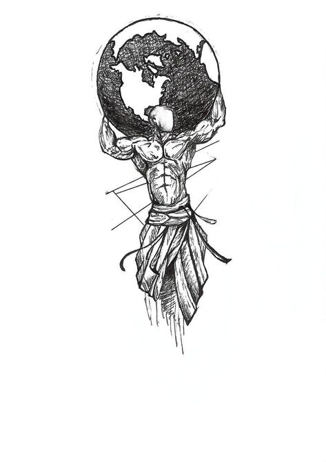 Pin on Desene Atlas Tattoos, Holding The World, Calf Tattoo Men, Greek God Tattoo, Atlas Tattoo, Strong Tattoos, Greek Mythology Tattoos, God Tattoos, Mythology Tattoos