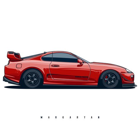 Oleg Markaryan on Instagram: “Toyota Supra. Owner: @moesupra. You can also order the the art with your car. I accept orders. Write me DM or email.  #134 #olegmarkaryan…” Oleg Markaryan, Japanese Sports Cars, Shirt Art, Car Cartoon, Tshirt Art, Car Videos, Toyota Supra, Car Art, Fast Cars