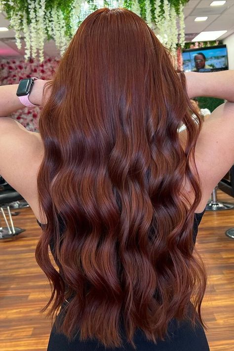 Pronounced Laser Hair Cut Ideas 2023 Auburn With Shadow Root, Strawberry Brown Hair Curly, Level 5 Copper Hair, Darker Auburn Hair, Deep Copper Red Hair, Deep Brown Copper Hair, Deep Copper Hair Color Dark Auburn, Brown Red Copper Hair, Auburn Brunette Hair Reddish Brown