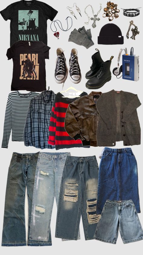 Old grunge fashion 🩷 #vintage #outfitinspo #90s #90sfashion #grunge #grungeaesthetic 90s Grunge Outfits, Grunge Outfits 90s, Zombie Clothes, Old Grunge, Grunge Fits, Skater Outfits, Earthy Outfits, 90s Grunge, Edgy Outfits