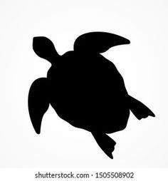 Turtle Silhouette Painting, Black Silhouette Art Ideas, Silhouette Turtle, Ocean Silhouette, Sea Turtle Silhouette, Silhouette Arte, Turtle Vector, Turtle Silhouette, Under The Sea Decorations