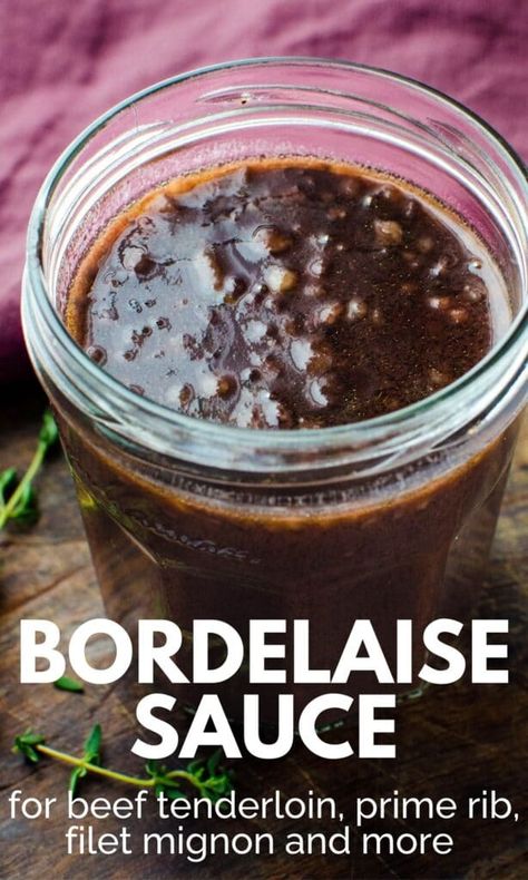 Bordelaise Sauce Recipe, Steak Sauces, Sauce For Steak, Bordelaise Sauce, Homemade Sauce Recipes, Marinade Sauce, Gravy Sauce, Cooking Sauces, Steak Sauce