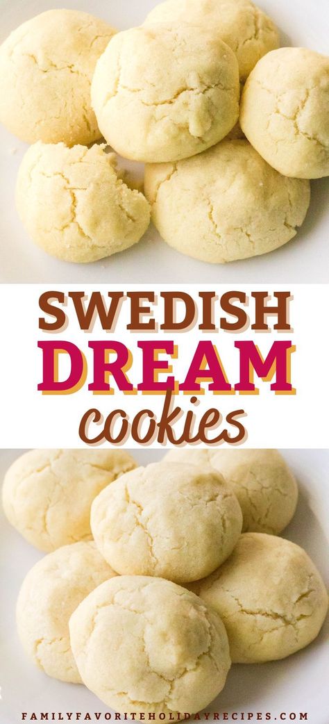 Swedish Cream Cookies, Swedish Standard Cookies, Switzerland Cookies Recipe, Sweden Christmas Food, Scandinavian Christmas Baking, Swedish Heirloom Cookies, Swedish Shortbread Cookies, European Holiday Cookies, Swedish Dream Cookies