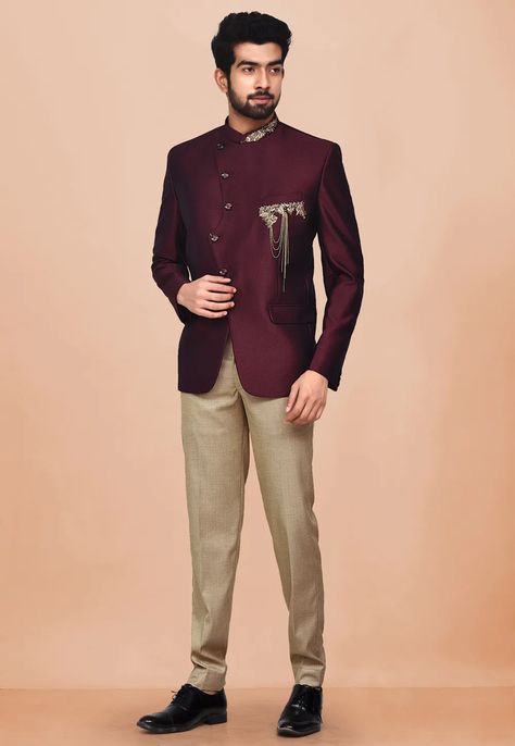 sherwani Maroon Jodhpuri Suits For Men, Jodhpuri Sherwani For Men, Jodhpuri Suits For Men Latest, Sherwani With Dhoti, Jodhpuri Sherwani, Sherwani For Groom, Jodhpuri Suits For Men, Maroon Suit, Jodhpuri Suit