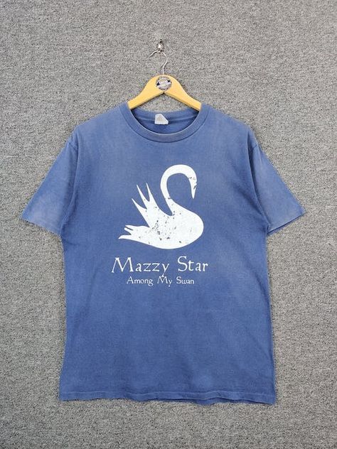 Vintage 90's Mazzy Star Among My Swan Band Tee Tshirt Mazzy Star Shirt, Mazzy Star Among My Swan, Among My Swan, Swans Band, Mazzy Star, Rock T Shirts, Men's Tops, Star Top, Star Shirt