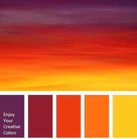 Color Palette #0079 Sun Rise Color Palette, Red Pallete Color, Sunset Color Palette, Sunrise Colors, Orange Color Palettes, Red Colour Palette, Color Schemes Colour Palettes, Color Palette Bright, Color Palate