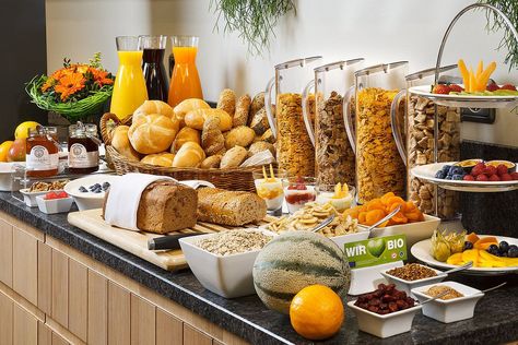 Breakfast Buffet -  Breakfast Buffet Grab And Go Breakfast Buffet, Buffet Breakfast Aesthetic, Buffet Style Breakfast, Continental Breakfast Buffet Ideas, Buffet Breakfast Ideas Hotel, Grab And Go Breakfast Station, Breakfast Ideas Buffet, Buffet Breakfast Ideas, Small Breakfast Buffet