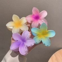 4pcs Women Egg Yellow Flower Purple Blue Pink Design Boho Hair Claw For Daily Life | SHEIN USA Beach Vacation Style, Floral Hair Clip, Peinados Recogidos, Hair Accessories Clips, Claw Hair Clips, Acrylic Flowers, Plastic Flowers, Half Up Hair, Boho Hairstyles