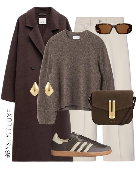 BROWN TONES - styling 3 brown outfits with matching brown footwear. Spot the new @adidas Sambas! Let me know if you’re just as obsessed with everything brown and if you have a fave look 🍂🐻🤎 Comment LINKS below to receive a DM with the link to shop this post on my LTK. Links will also be in today’s stories and saved in ‘Oct Outfits’ highlight ⁣⁣#virtualstylist #zarawoman #ootdinspo #stylepost #styleinspo #neutralstyle #styleoftheday #womensfashion #beigeaesthetic #fashionblogger #workwear ... Brown Footwear, Brown Outfits, Mode Shoes, Adidas Sambas, Look Adidas, Smart Outfit, Fashion Photography Inspiration, Brown Outfit, Brown Tones