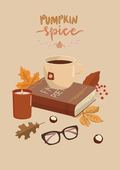 Capture the essence of fall with this Pumpkin Spice Wall Art (Triptych). Perfect for bringing a warm and comforting ambiance to your space, this poster evokes the flavors and colors of the autumn season. An ideal decoration for fall lovers who want to add a touch of the season to their home. Autumn Illustration Fall, Autumn Posters, Autumn Poster, Fall Posters, Fall Drawings, House Decals, Autumn Illustration, Poster Room, Aesthetic Desktop Wallpaper