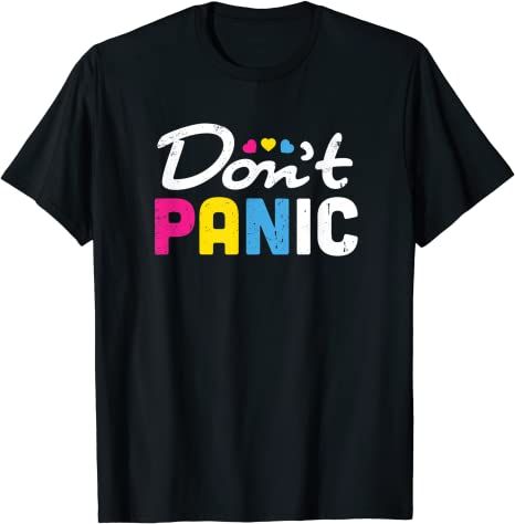 Dont Panic, Pan Pride, Lgbt T Shirts, Pansexual Pride, Pride Outfit, Pride Tshirts, Mens Long Sleeve Tee, Vneck Tshirt Women, Pride Shirts