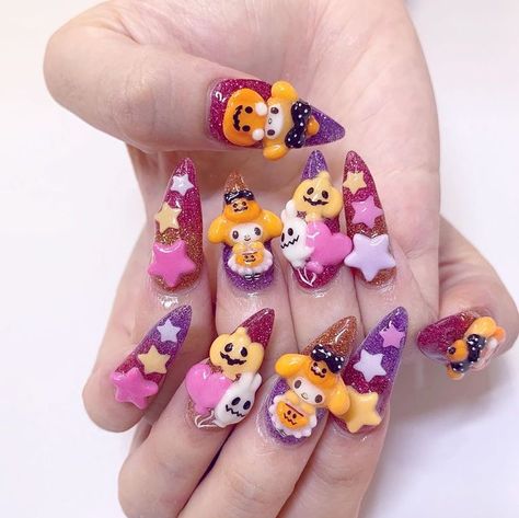 Kawaii Nail Art, Really Cute Nails, Cat Nails, Kawaii Nails, Cute Nail Art, Dream Nails, Cute Nail Designs, Funky Nails, Pretty Acrylic Nails