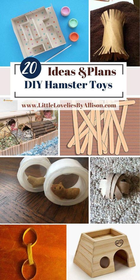 20 DIY Hamster Toys That Your Pet Will Love | DIY Made Easy Syrian Hamster Diy Toys, Hamster Snuggle Sack Diy, Diy Mouse Cage Accessories, Diy Pet Mouse Toys, How To Make Hamster Toys, Diy Hamster Cage Accessories, Cool Hamster Cages Diy, Diy Mice Toys, Diy Mouse Toys Pet Mice