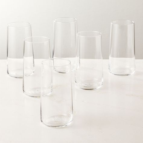 Best-Selling Modern Dining + Kitchen | CB2 Canada Unique Drinking Glasses, Kitchen Glasses, Gold Bottle Opener, Modern Drinking Glasses, Water Glass Set, Drinking Glasses Set, Drink Glasses, Project House, Apartment Stuff