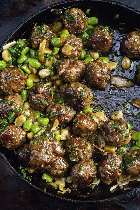 Broad Bean Recipes, Lamb Kofta, Yotam Ottolenghi Recipes, Ottolenghi Recipes, Beef Meatballs, Broad Bean, Yotam Ottolenghi, Minced Meat, Middle Eastern Recipes