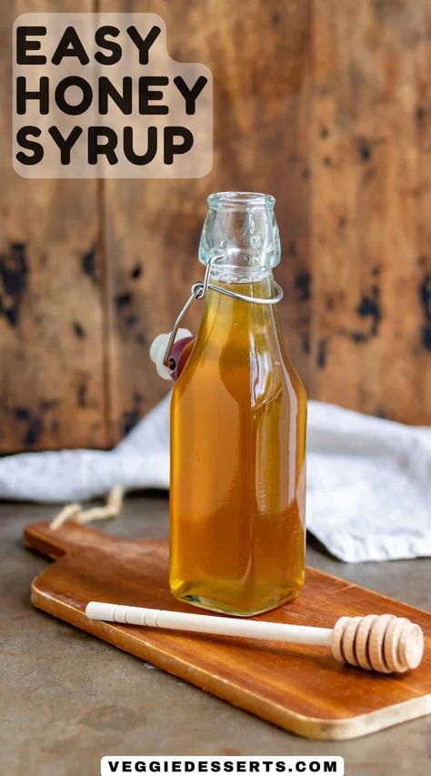 Honey Syrup Honey Syrup Recipe, Frozen Yogurt Desserts, Honey Simple Syrup, Whipped Honey, Yogurt Dessert, Homemade Soda, Lemon Syrup, Simple Syrup Recipes, Honey Water