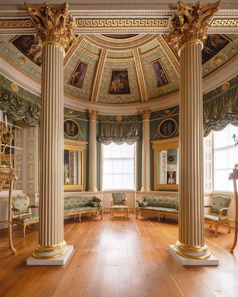 The Spencer House Regency Era House Interiors, Buckingham Palace Interior, Palatial Interiors, Palace Aesthetic, Bloxburg Inspiration, Regency Interior, Regency Architecture, Regency Aesthetic, Regency London