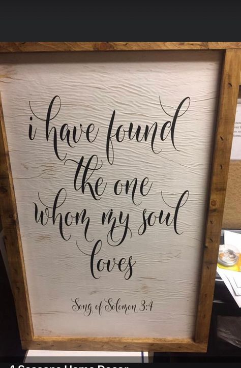 "Beautiful bible verse, rustic framed farm style sign!  Great display at your wedding or as a gift!  These beautiful handcrafted signs are made with pure love!  Superb craftsmanship, amazing materials, creativity abound with ability to channel customer specifications, requirements into spectacular pieces of art! Each sign is printed on a special paper, distressed & glazed to perfection.   We use high grade quality wood and knotty pine for the frame.  Each frame is distressed for that unique, rus Christian Signs, Vintage Farmhouse Style, Knotty Pine, Small Canvas Paintings, Gods Love Quotes, Beautiful Bible Verses, Pure Love, Farm Style, Bible Truth