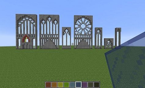 MInecraft stained glass inspo. Stained Glass Minecraft Ideas, Minecraft Glass Pane Design, Big Castle Minecraft, Minecraft Throne Chair Ideas, Stained Glass Minecraft, Minecraft Big Builds, Minecraft Chapel, Big Minecraft Builds, Goth Minecraft Builds