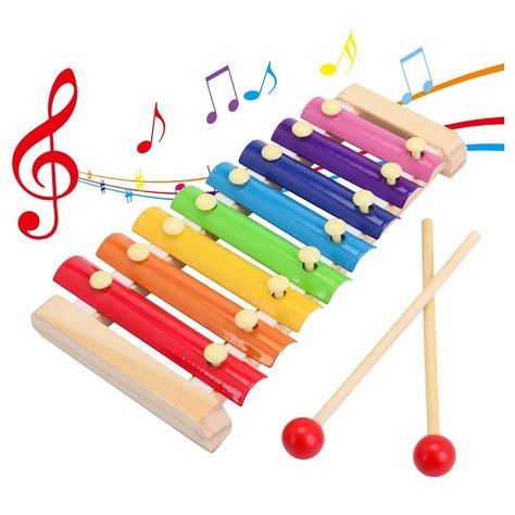 Wooden Xylophone Children's Musical Instruments Toy Wooden 8 Keys Hand Knock with Mallets Preschool Educational Toys Great Gift for Kids Girls and Boys Toddlers Ages 3+ Educational Toys For Preschoolers, Preschool Learning Toys, Toy Instruments, Kids Musical Instruments, Toddler Age, Christmas Gifts Toys, Musical Toys, Educational Baby Toys, Birthday Diy